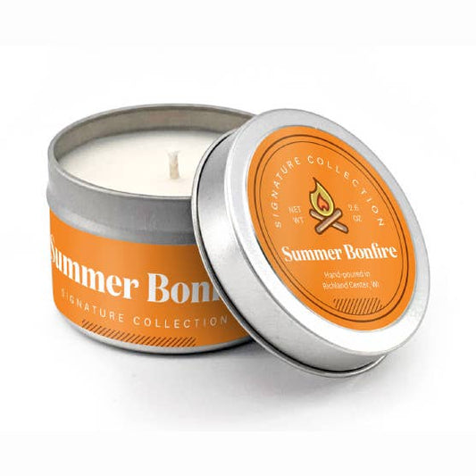 "Summer Bonfire" 100% Soy Travel Tin Candle