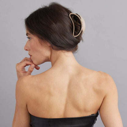 Bean-Shaped Large Matte Claw Hair Clip