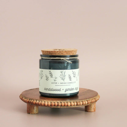 "Sandalwood + Garden Sage" 12oz Soy Candle