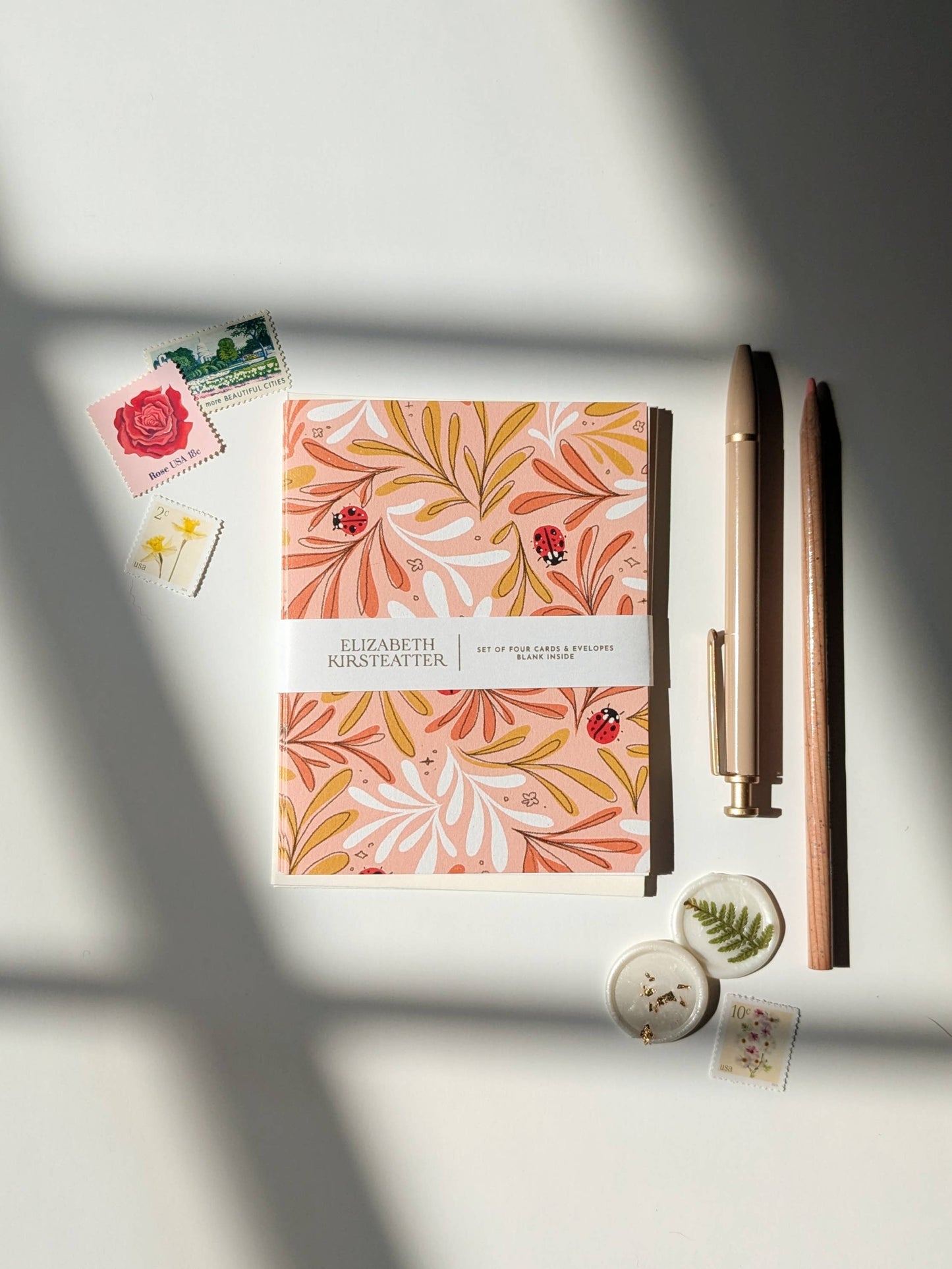 Ladybug Greeting Cards | Four Pack of Notecards