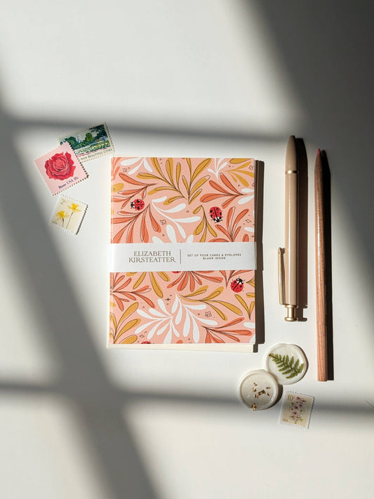 Ladybug Greeting Cards | Four Pack of Notecards