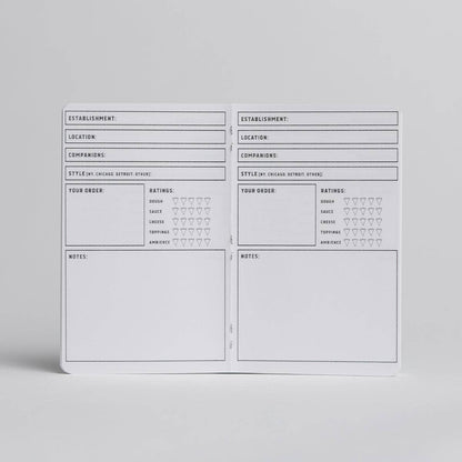 Pizza Experience Passport / Logbook - Two 20-Page Books
