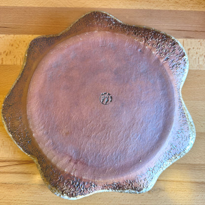 Handmade Ceramic Fluted Serving Platter - Made in Stoughton!