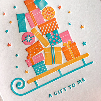 You're Such a Gift to Me Holiday Letterpress Greeting Card