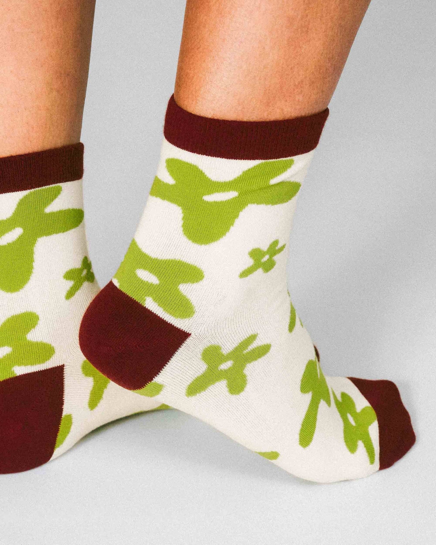 Flower Knit Ankle Sock by Hannah Packer (Women's sizing)