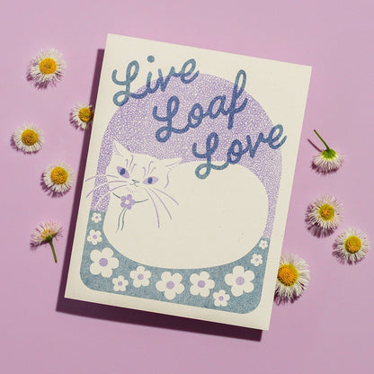 "Live Loaf Love" Risograph Greeting Card