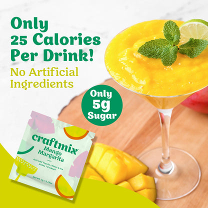 Mango Margarita Single-Serving Cocktail or Mocktail Mixer