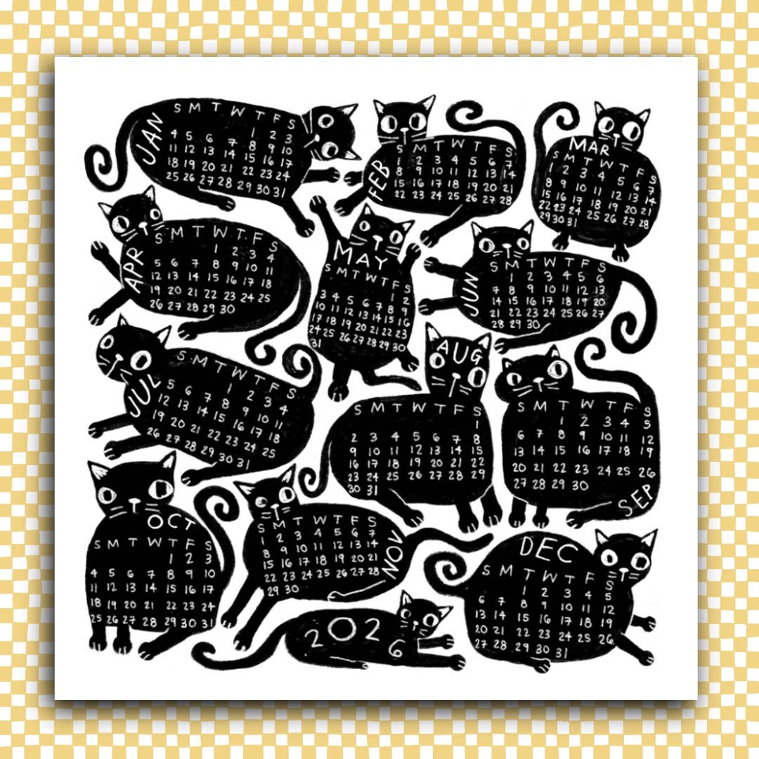 2026 Cat Calendar - 8.5"x8.5"
