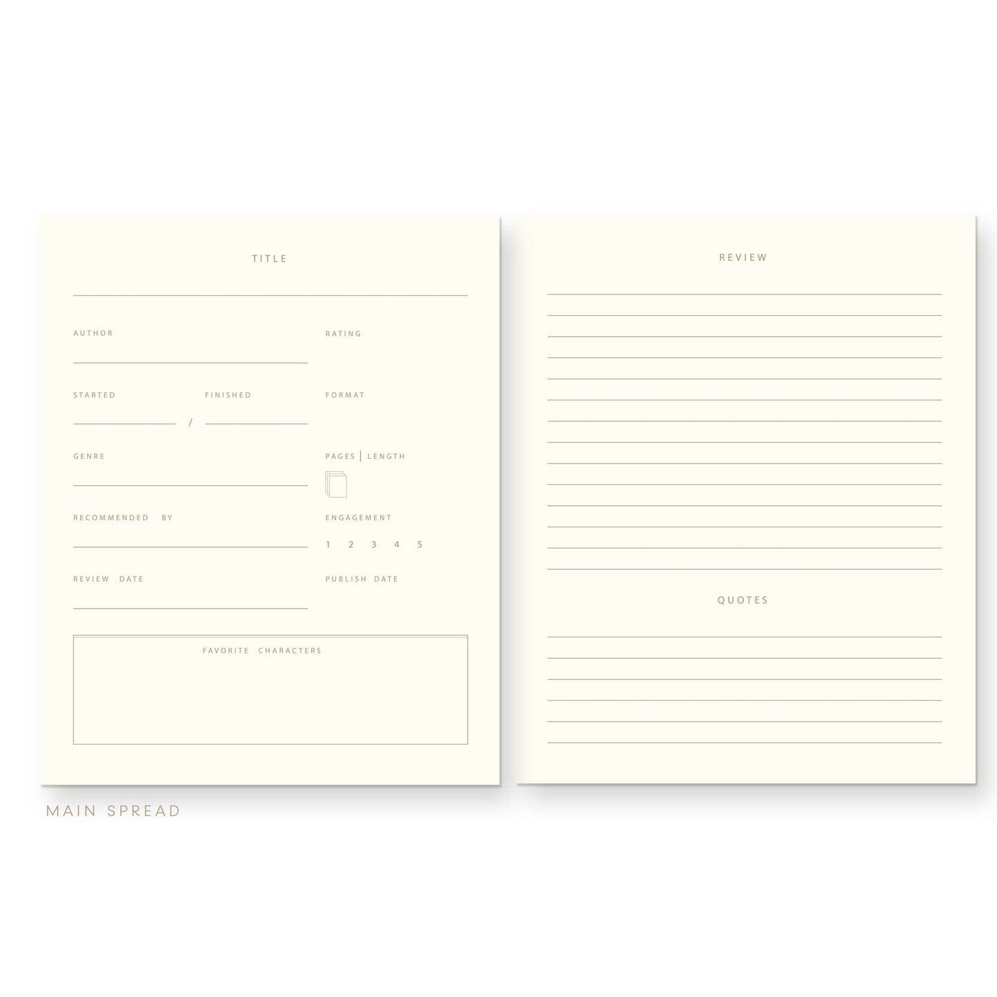 "Bookmarked" Book & Reading Log Journal