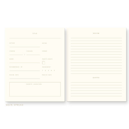 "Bookmarked" Book & Reading Log Journal