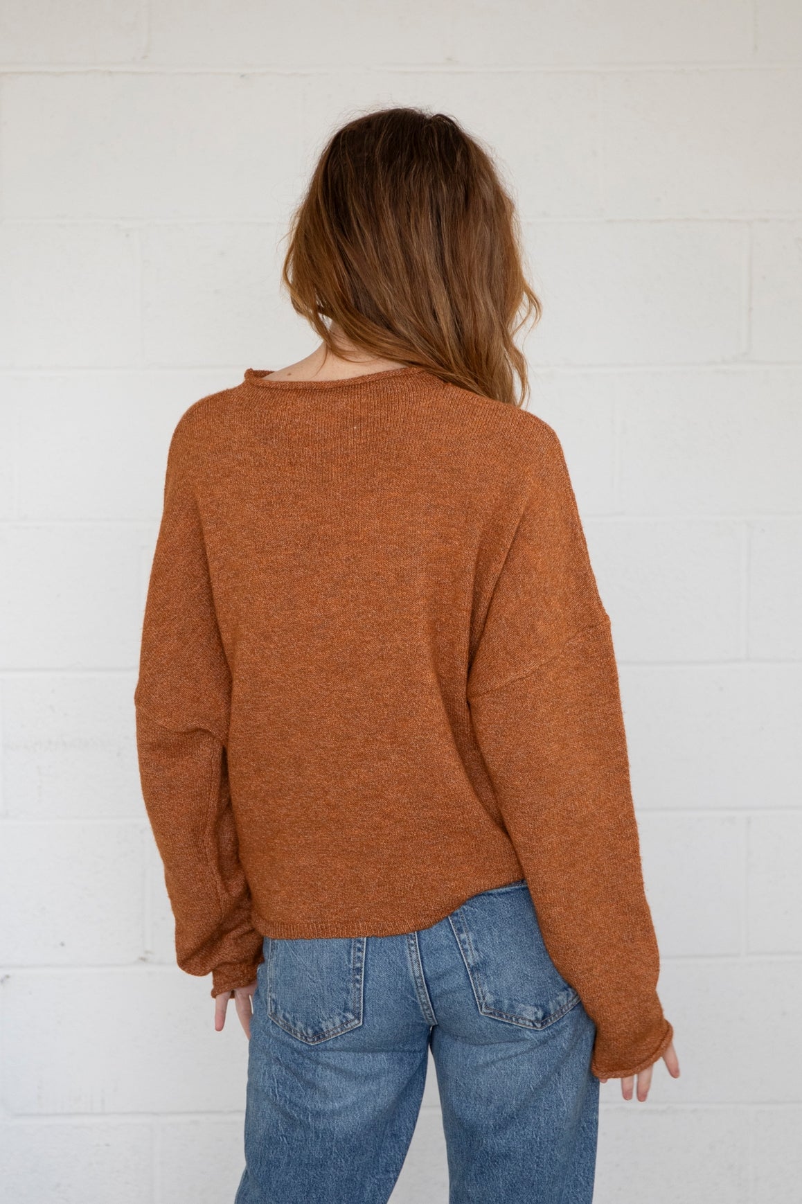 Lightweight Cozy Piper Cardigan by Things Between - Rust