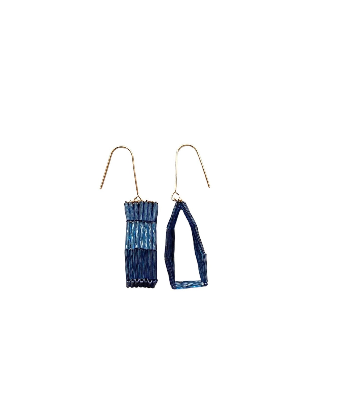 "Rice Stack" Hand Beaded Earrings by Trecy Bleich