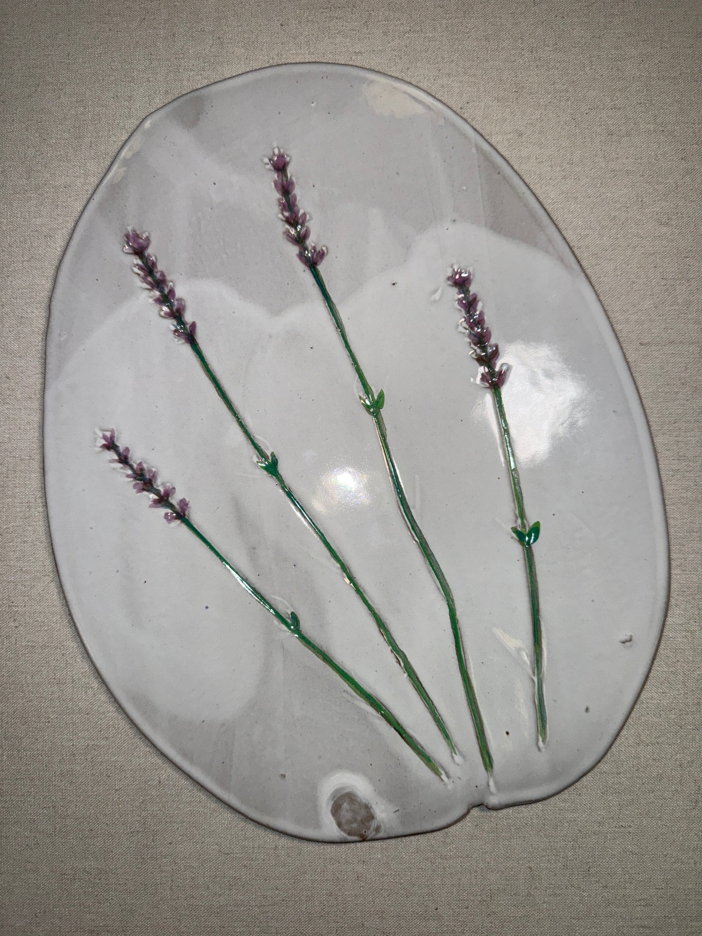 Handmade Lavender Serving Platter - Made in Stoughton!