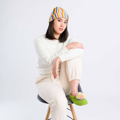 Multicolor "Circus Stripe" Unisex Knit Beanie