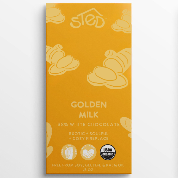Sted Chocolate Mini Snack Size Bar: Golden Milk