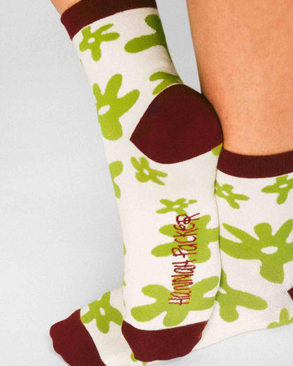 Flower Knit Ankle Sock by Hannah Packer (Women's sizing)