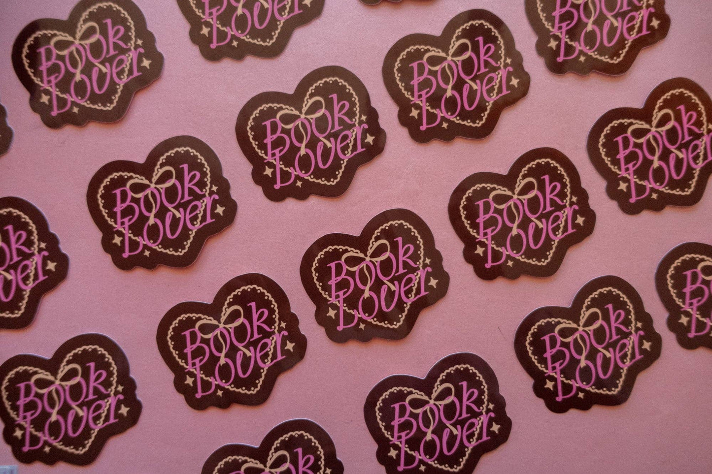 Brown "Book Lover" Sticker
