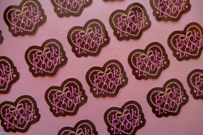 Brown "Book Lover" Sticker
