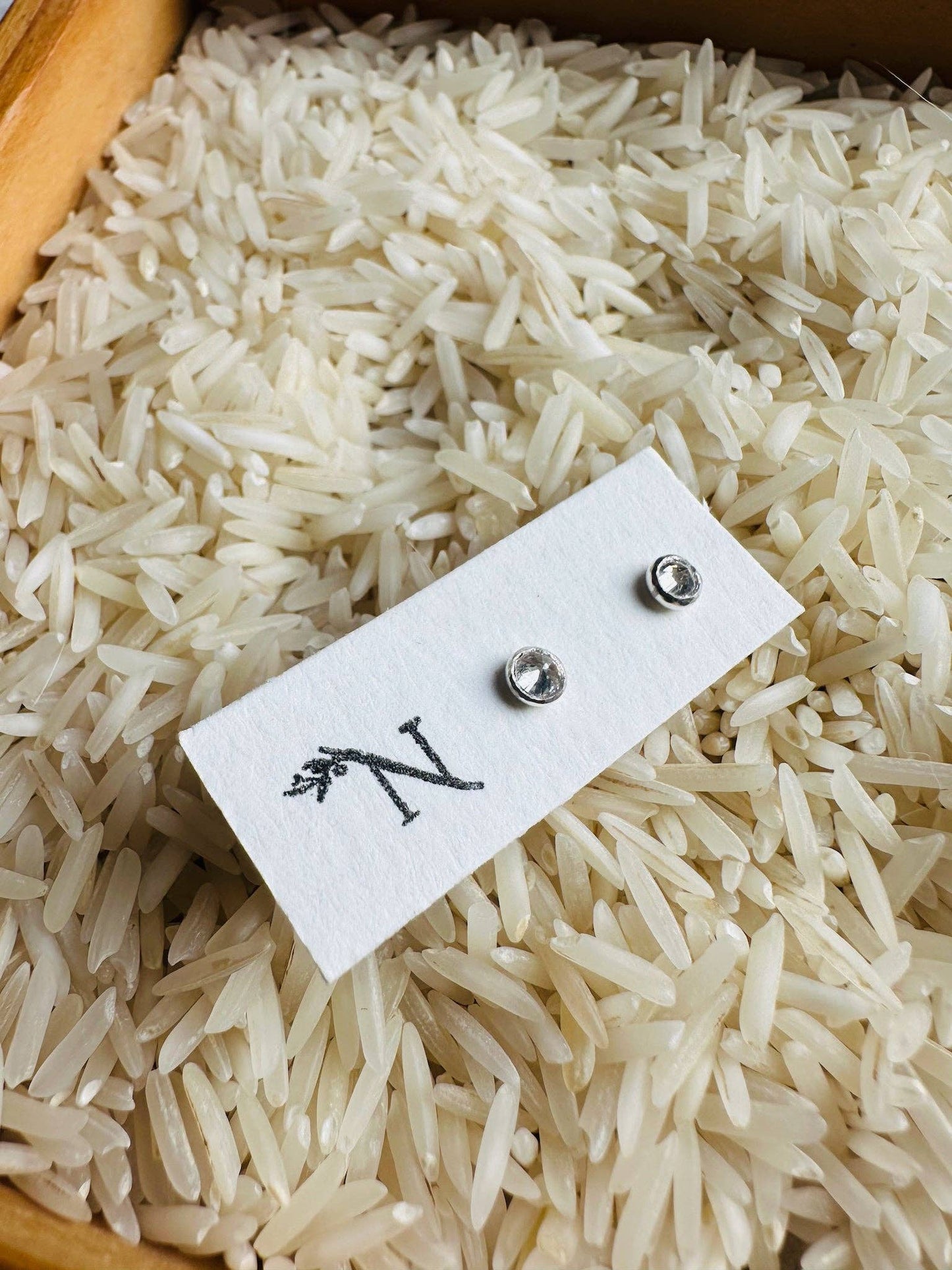 Point Taken Studs - Reverse Set Cubic Zirconias in Sterling Silver