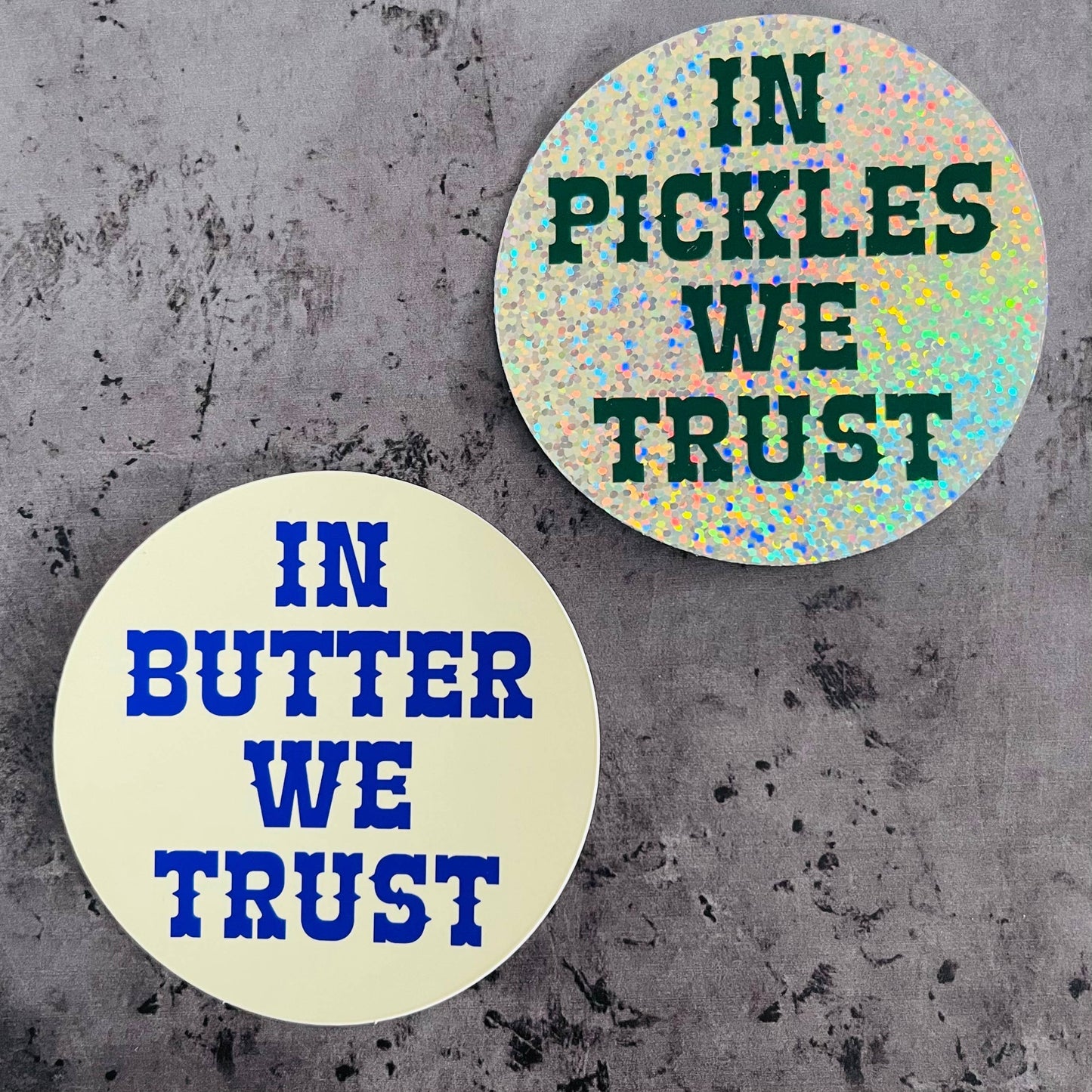 In butter we trust Sticker