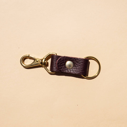 Keychain - Plum Leather