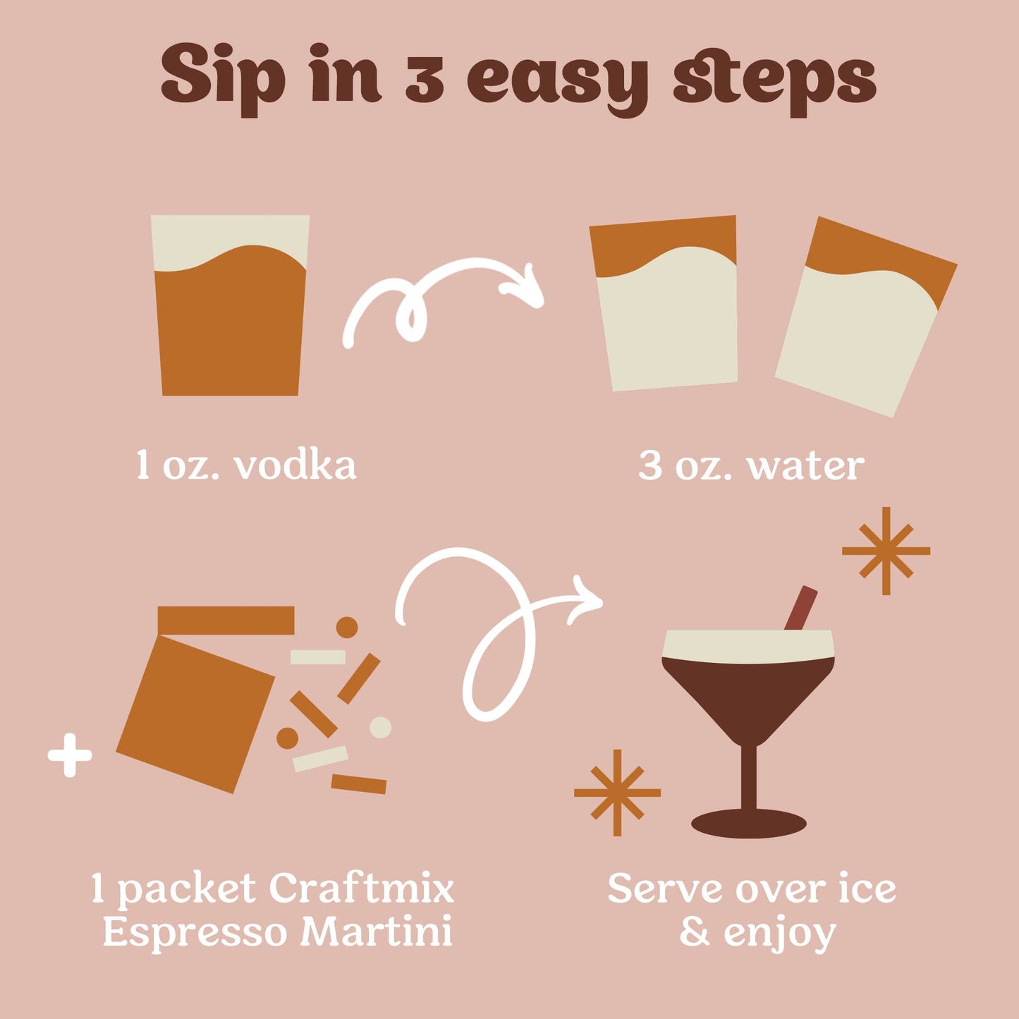 Espresso Martini Cocktail / Mocktail Mixer - 24ct Caddy