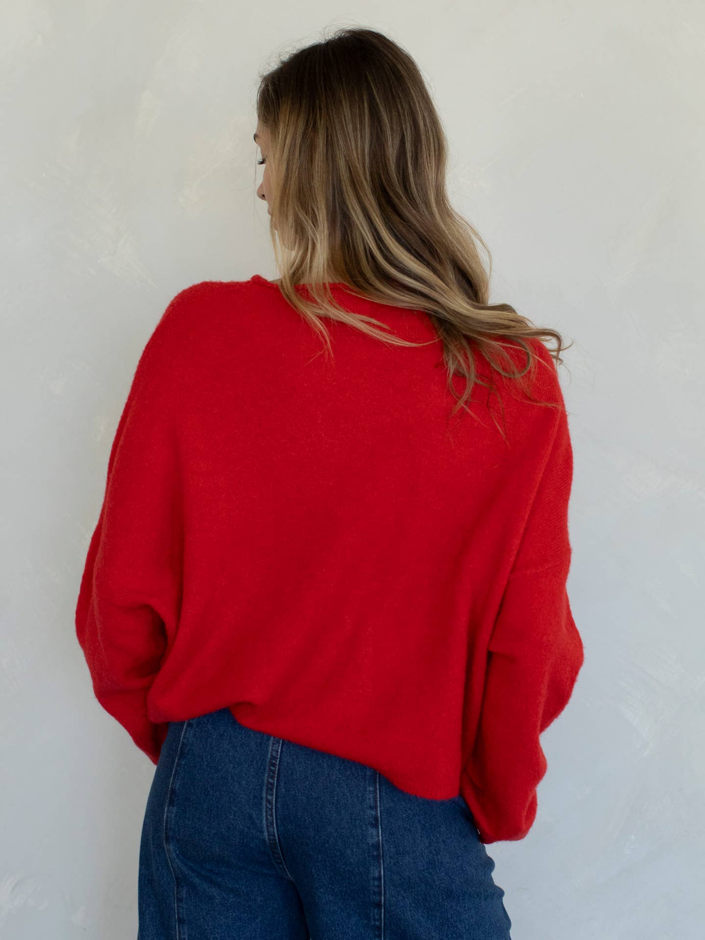 Lightweight Cozy Piper Cardigan by Things Between - Tomato Red