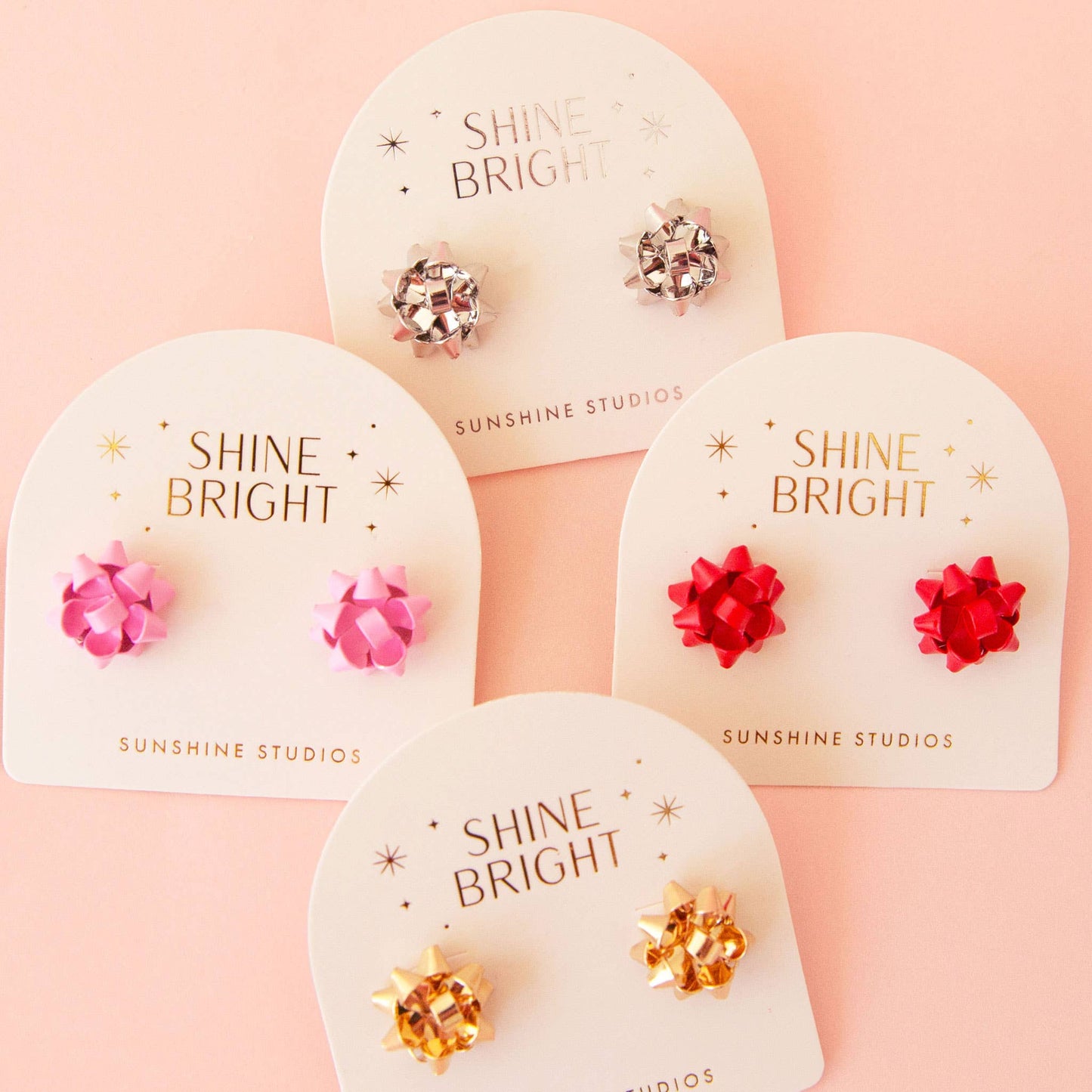 Holiday Bow Earrings | Single | Gold
