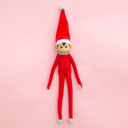 Posable Elf Ornament - Festive Frankie (Red)