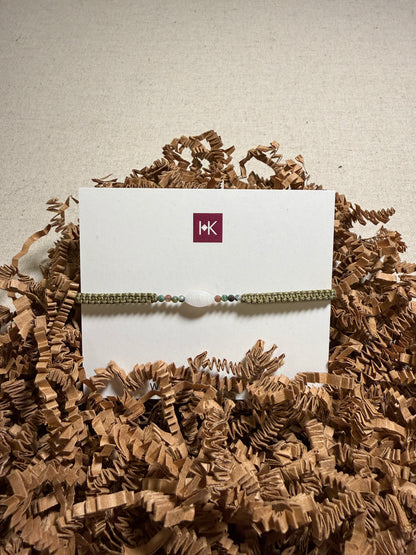 Hand-knotted Bracelet with Beads by Hadeel