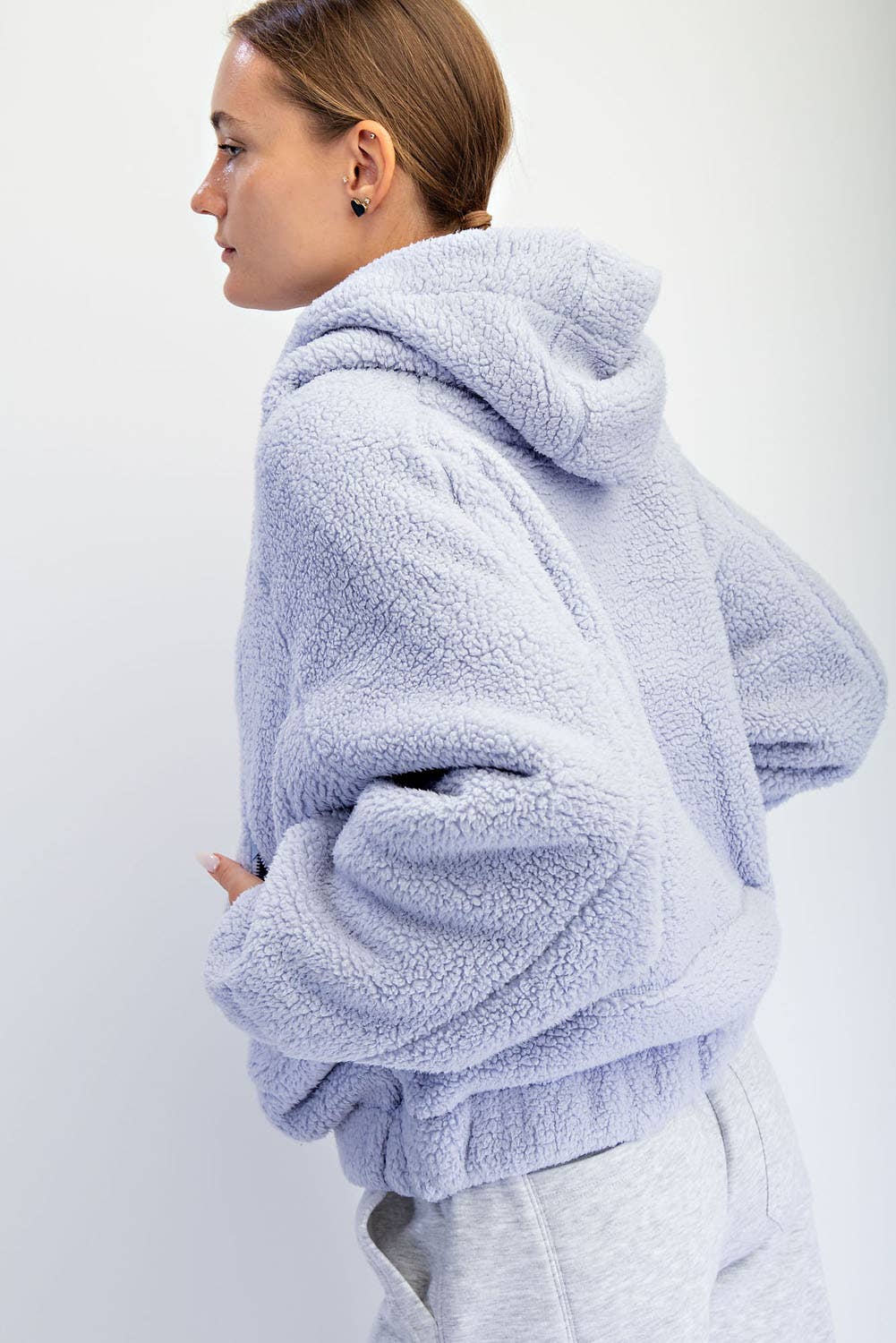 Ultra-Plush Sherpa Quarter-Zip Hoodie