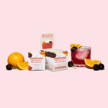 Black Cherry Old Fashioned Single-Serving Cocktail or Mocktail Mixer