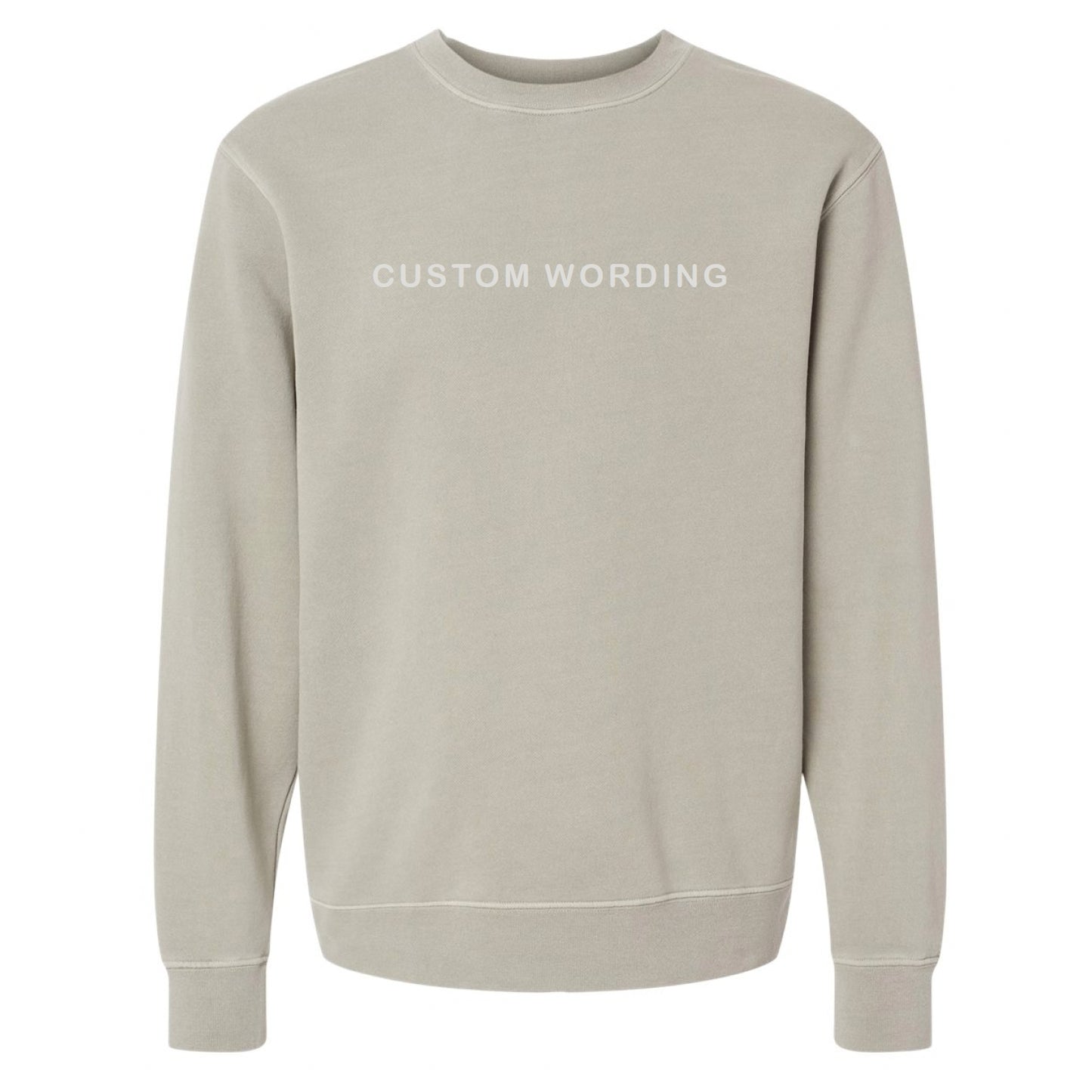 "Stoughton" Embroidered Crewneck in Cement Grey - Kismetic Exclusive