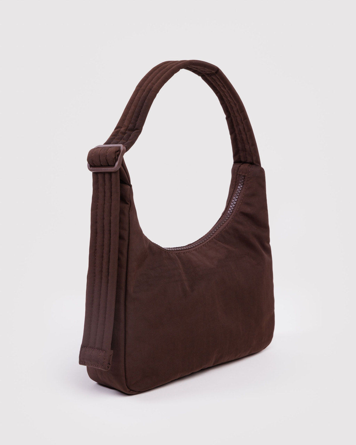 BAGGU Mini Nylon Shoulder Bag in Coffee