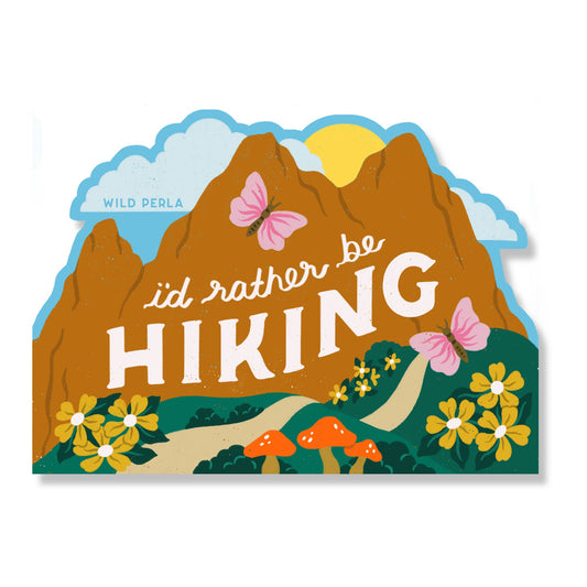"I'd Rather Be Hiking" Vinyl Sticker