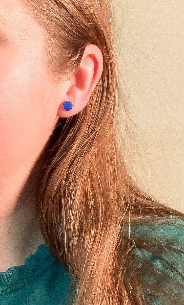 Lapis + Malachite Mismatched Studs