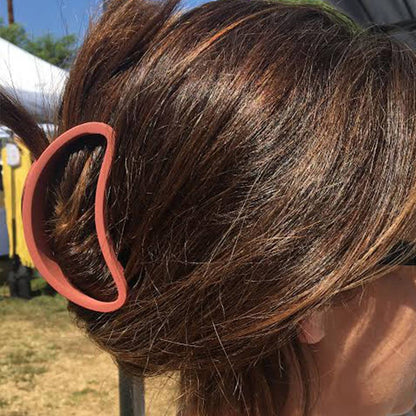 Bean-Shaped Large Matte Claw Hair Clip