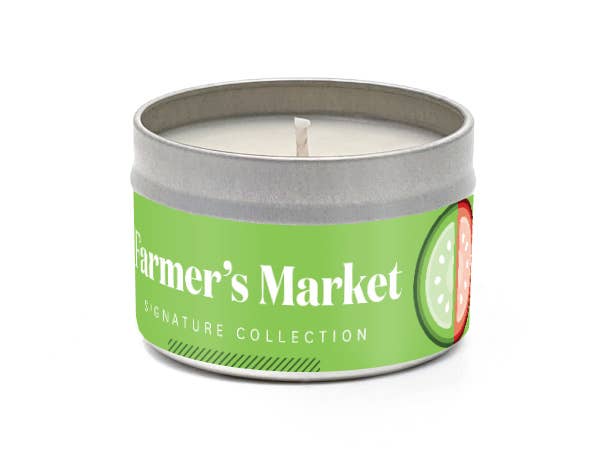 Farmers Market Soy Candle, Cucumber Scent, Fresh Scent