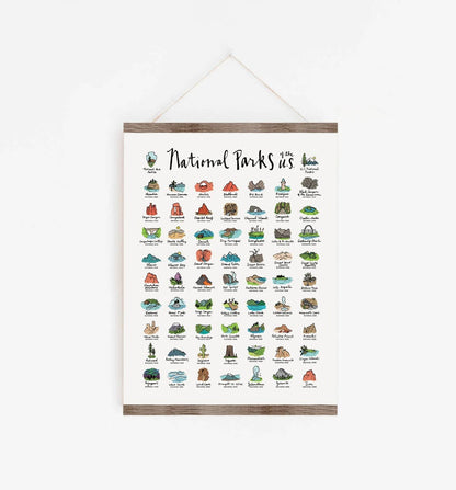 National Parks Acrylic Paint-by-Number Poster Kit