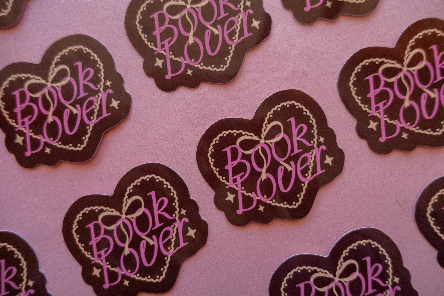 Brown "Book Lover" Sticker