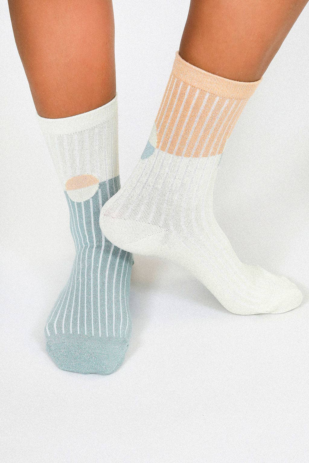 Casey Shimmer Ankle Sock (Women's Sizing)