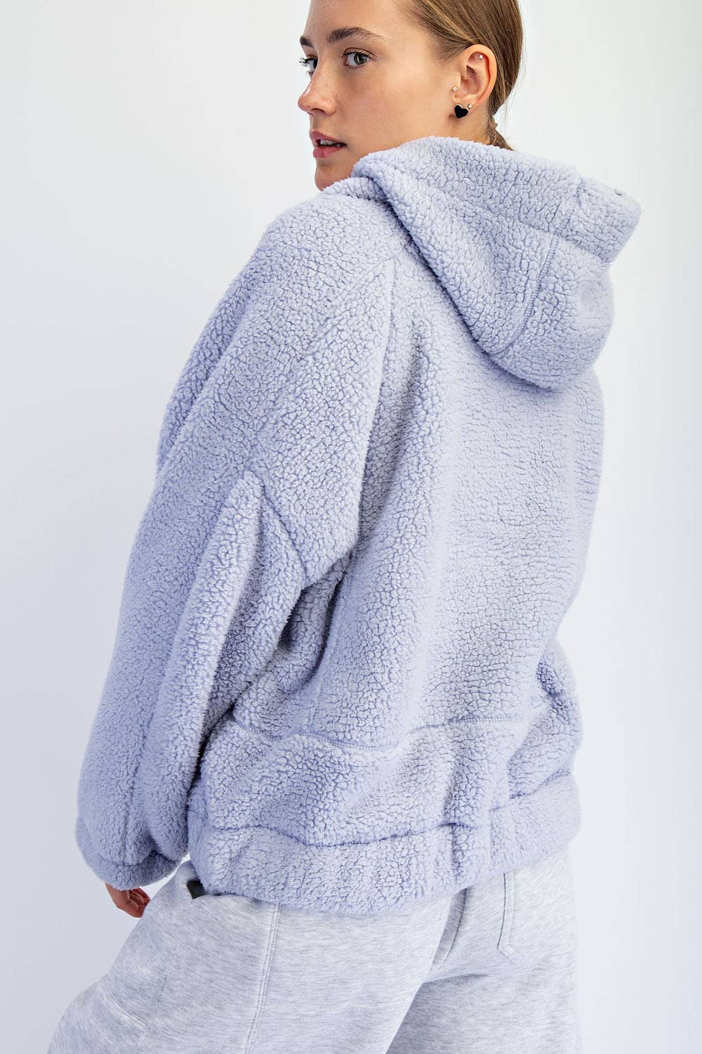 Ultra-Plush Sherpa Quarter-Zip Hoodie