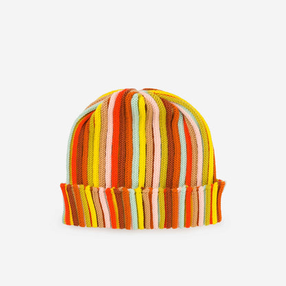 Multicolor "Circus Stripe" Unisex Knit Beanie