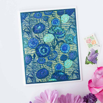 Strawflower (Blue) Everyday Letterpress Card