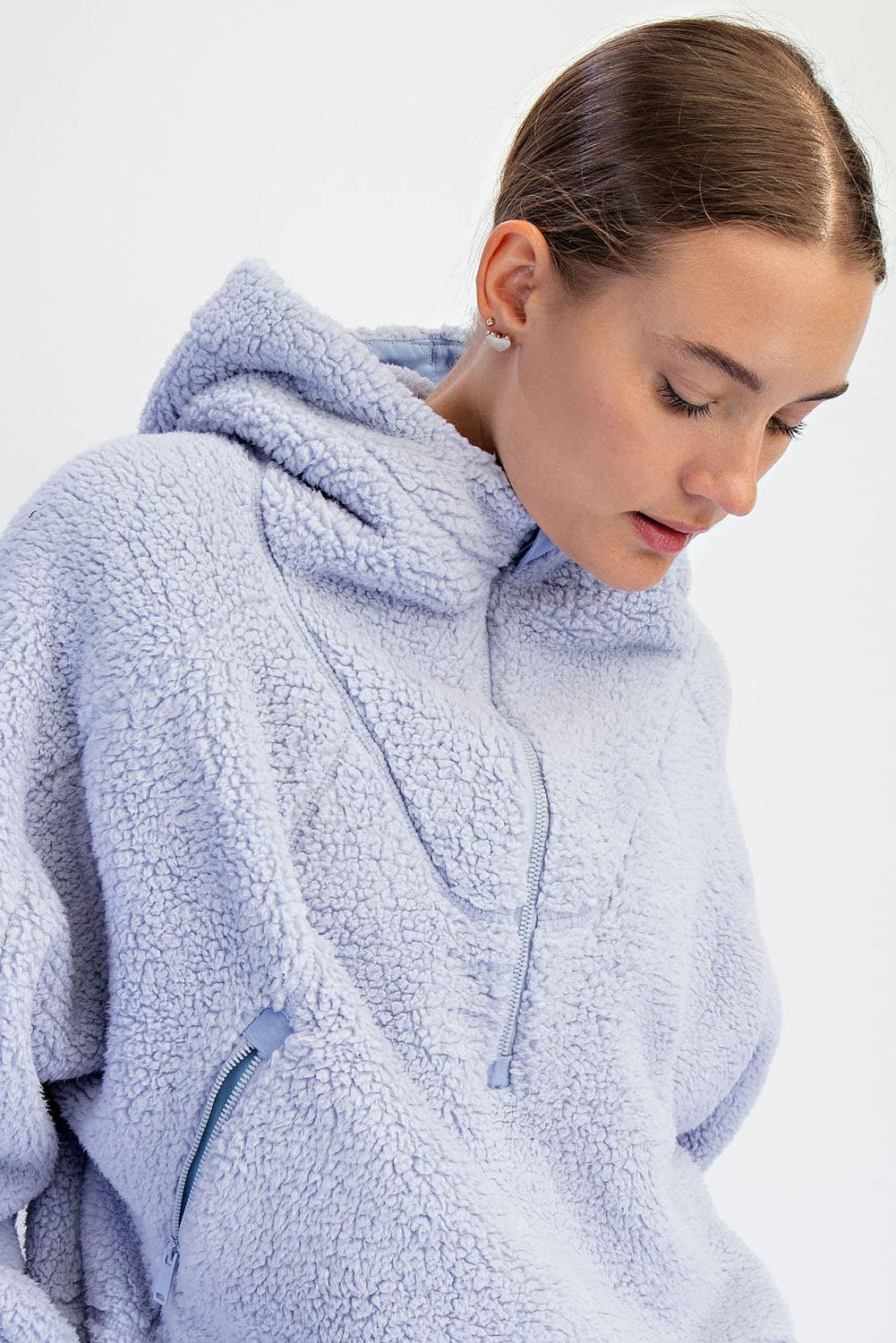 Ultra-Plush Sherpa Quarter-Zip Hoodie