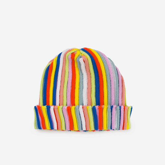 Multicolor "Circus Stripe" Unisex Knit Beanie
