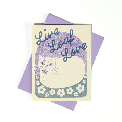 "Live Loaf Love" Risograph Greeting Card
