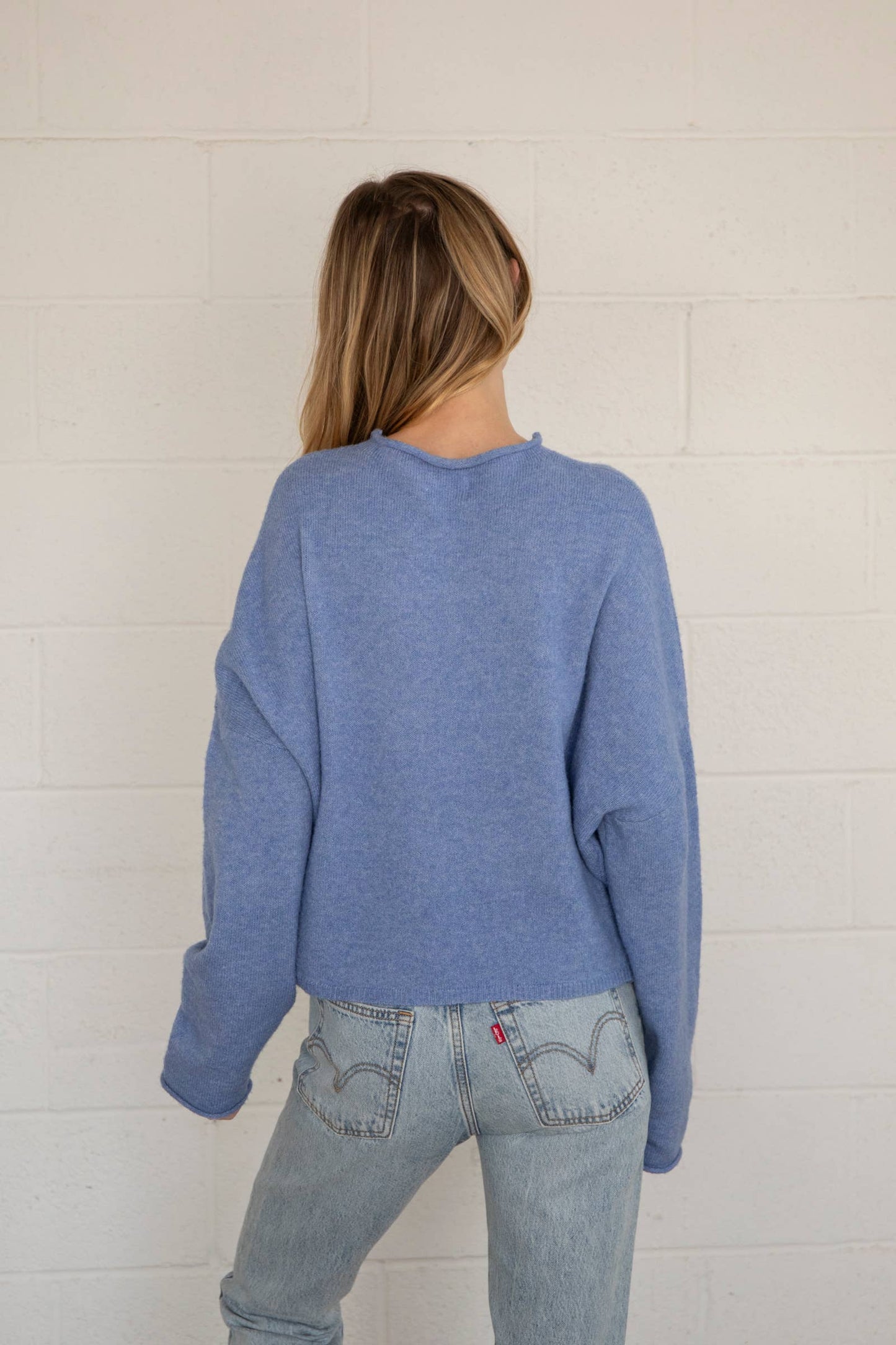 Lightweight Cozy Piper Cardigan by Things Between - Dusty Blue