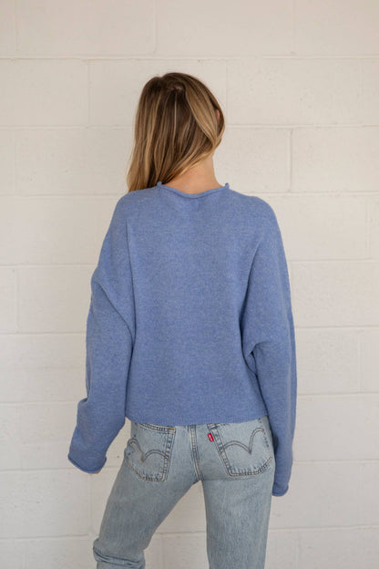 Lightweight Cozy Piper Cardigan by Things Between - Dusty Blue