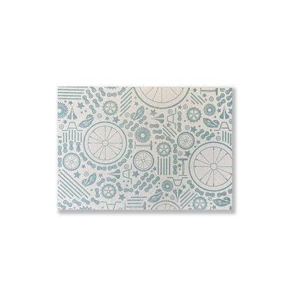 Cycling Pattern 5"x7" Letterpress Print